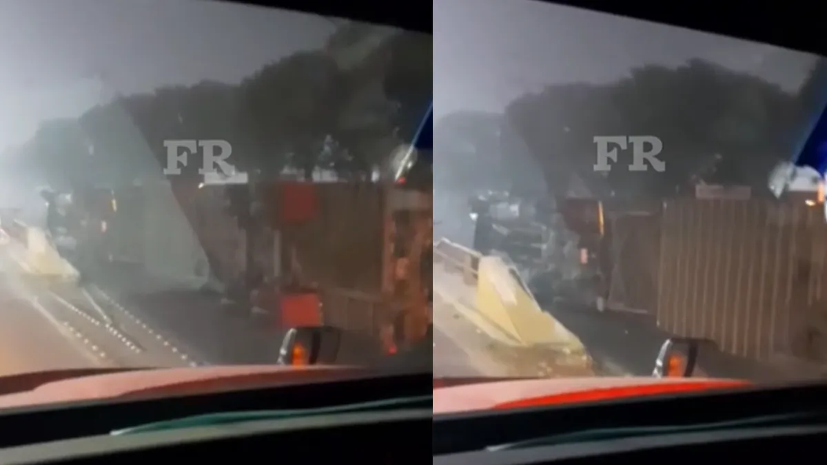 ¡PRECAUCIÓN! Vuelca tráiler en la avenida López Portillo, Toluca