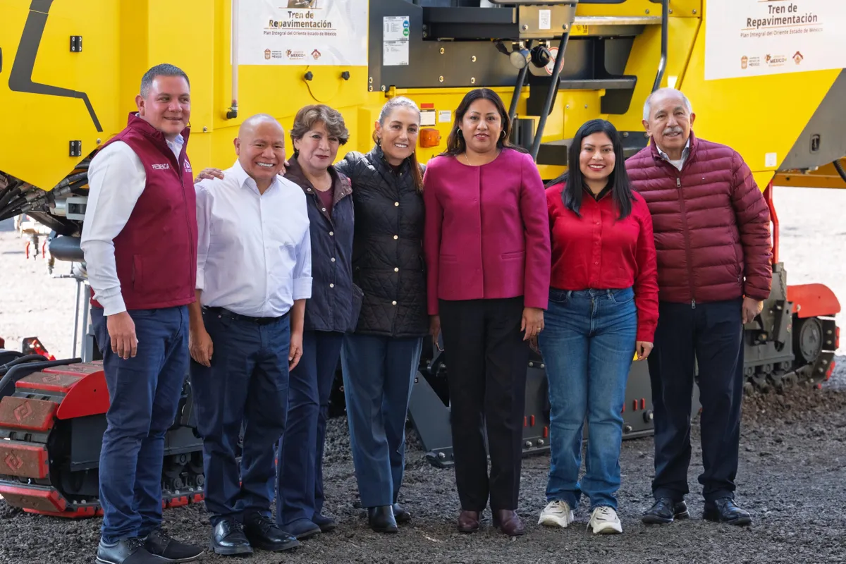 Entregan tren de repavimentación para mejorar vialidades en Chimalhuacán