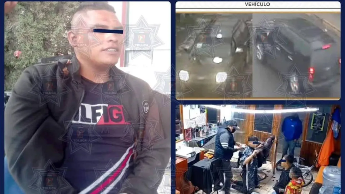 Detienen a presunto asaltante de barberías en Toluca