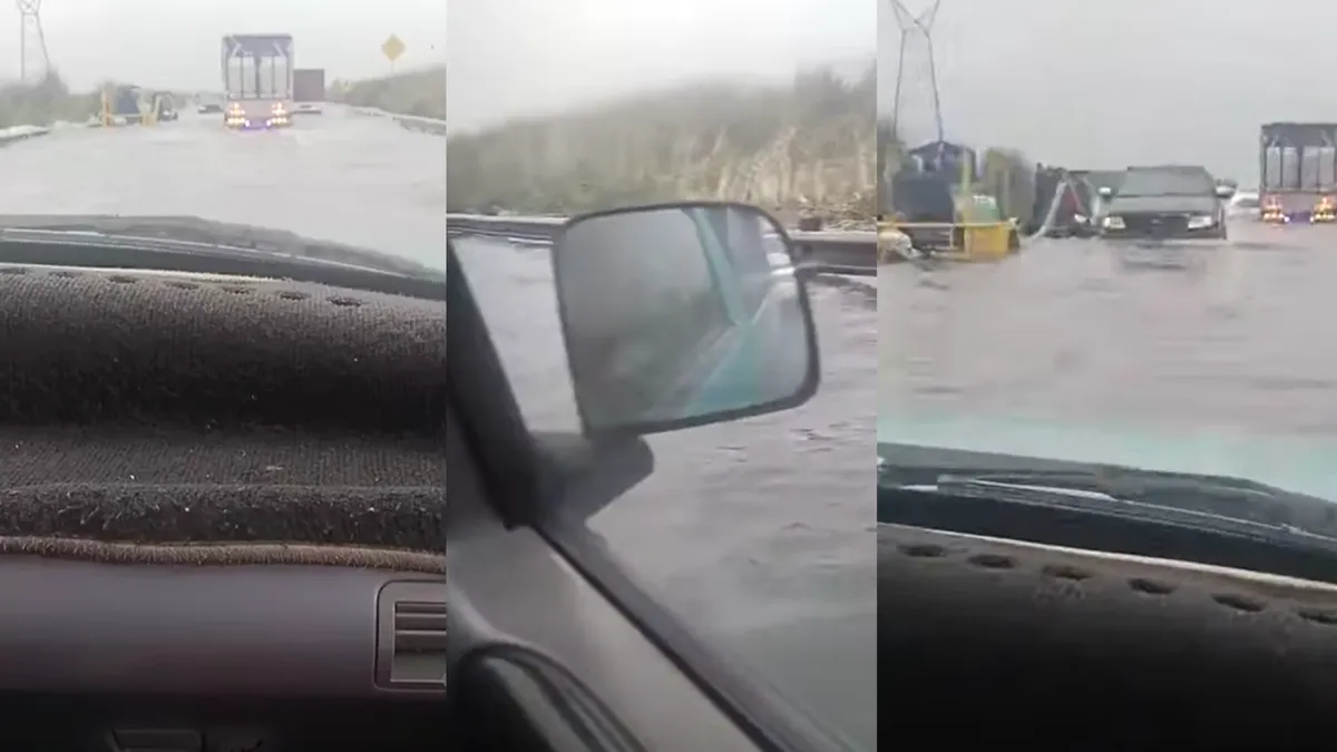 [VIDEO] ¡Otra vez! Autopista Tenango del Valle–Lerma amanece inundada