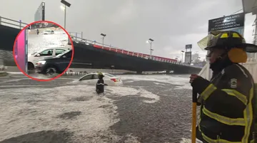 Inundaciones en Interlomas tras fuerte lluvia y granizada