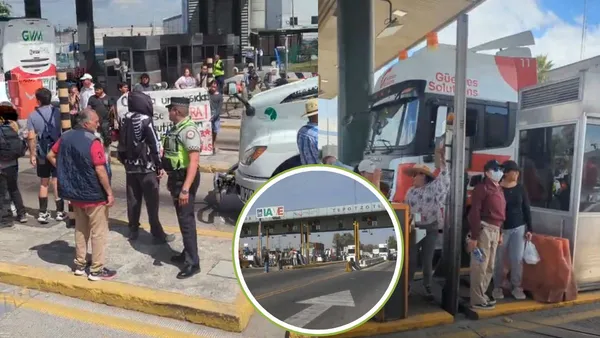 Estudiantes se manifiestan en la caseta de Tepotzotlán de la México-Querétaro