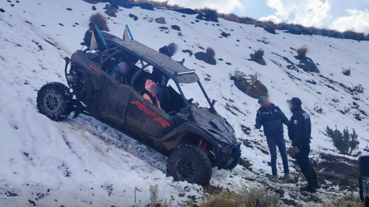 Sujeto sube al Nevado de Toluca en Razer e intenta atropellar a oficial