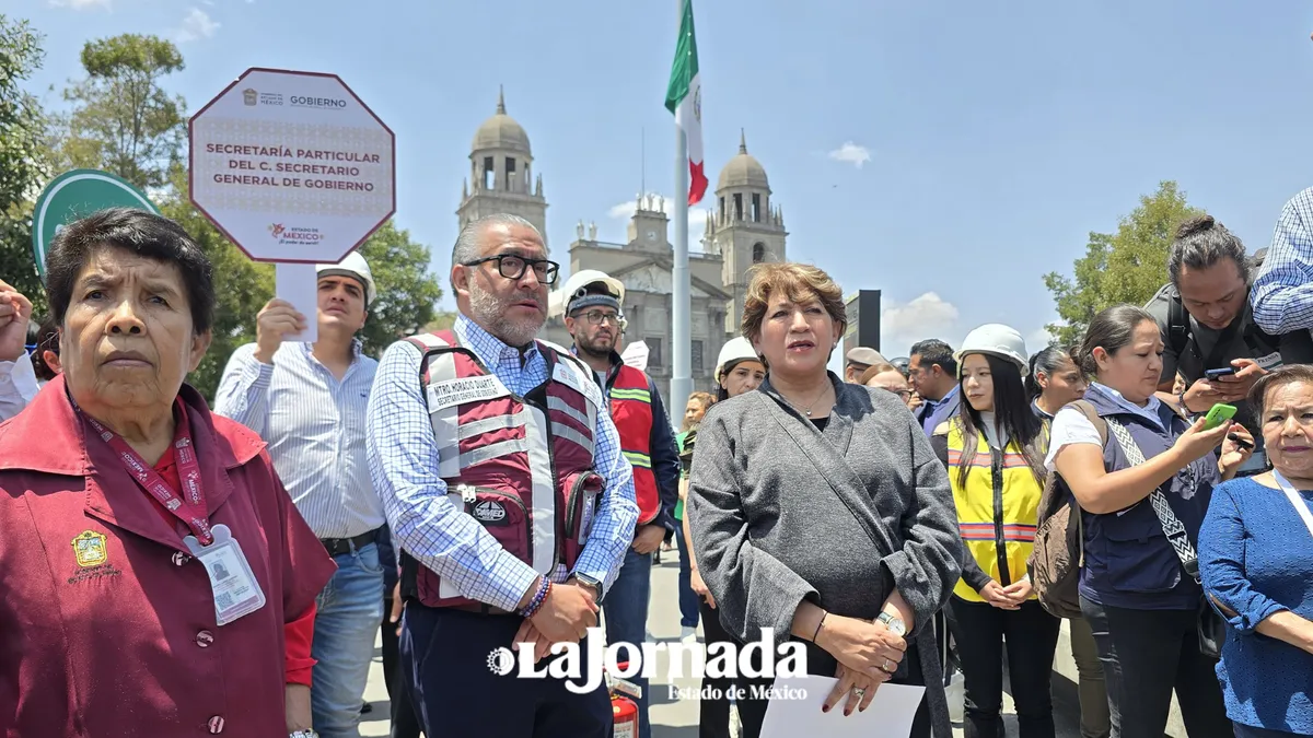 Reporta Edomex saldo blanco en simulacro y Delfina Gómez ofrece mejorar alertas