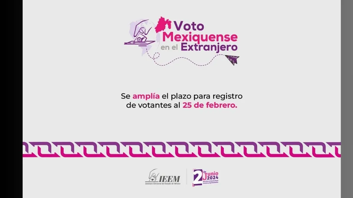 Elecciones 2024: Registro para voto mexiquense en el extranjero
