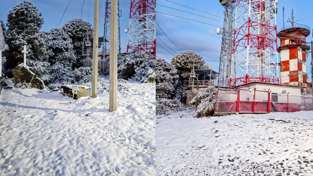 Nevadas cubren volcanes del Edomex en plena primavera; Nevado de Toluca permanece cerrado