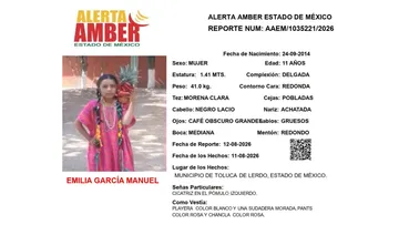 Alerta Amber: Se busca a Emilia García Manuel, desaparecida en Toluca
