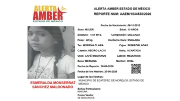 Alerta Amber: Se busca a Esmeralda Monserrar Sánchez Maldonado; desapareció en Ecatepec