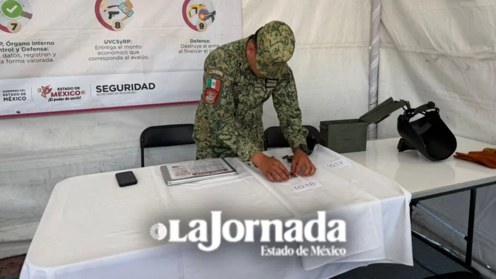 Canje de armas en Edomex rebasó mil piezas aseguradas y más de 83 mil cartuchos en 2025