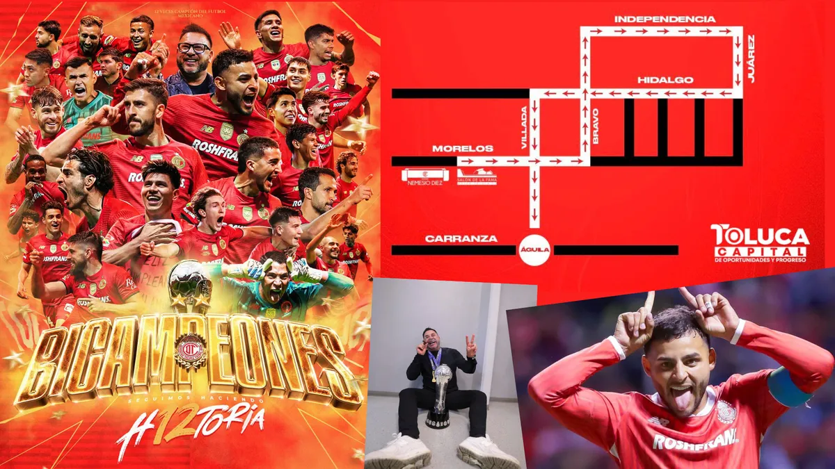 Bicampeonato del Toluca FC tendrá su recorrido de celebración