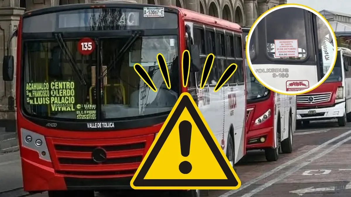 Publican Pirámide Tarifaria en Edomex para transparentar aumento de pasaje a 14 pesos