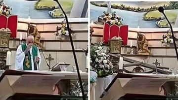 Padre muere luego de que se cayera una cruz en plena misa; todo quedó en VIDEO