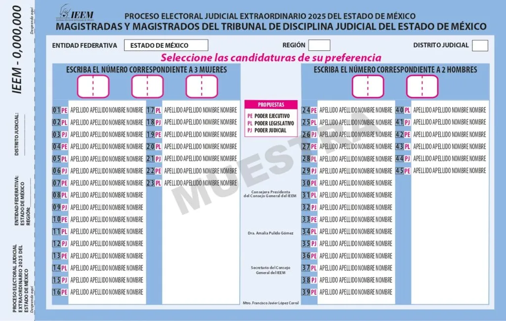 ¿Cómo votar boleta por boleta para Elección Judicial en Edomex?