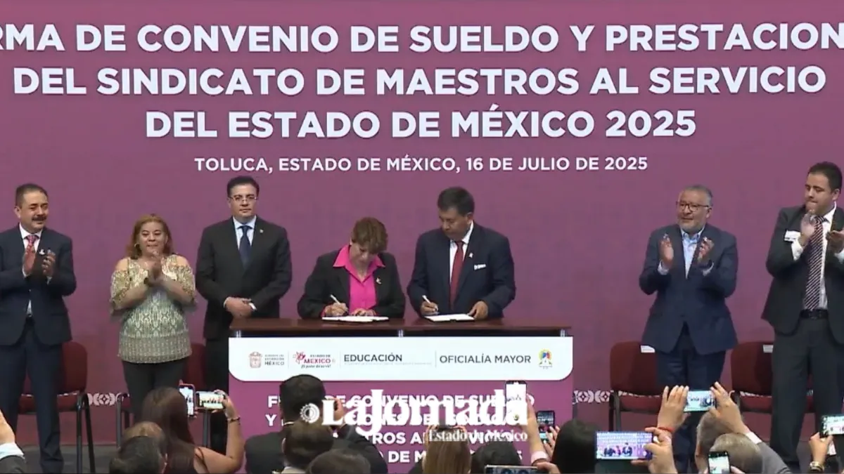 Gobierno estatal y Sindicato de maestros firman convenio de sueldos 2025