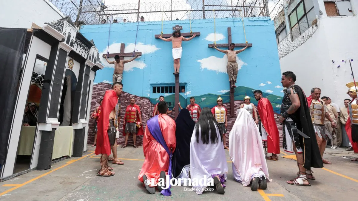 Pasión de Cristo en penal de Ixtlahuaca