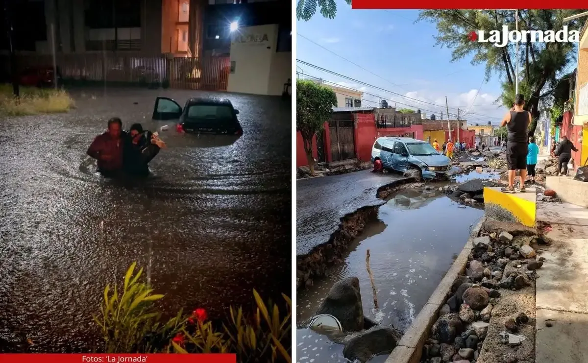 Lluvias dejan dos muertos en Querétaro; Morelos también se inunda