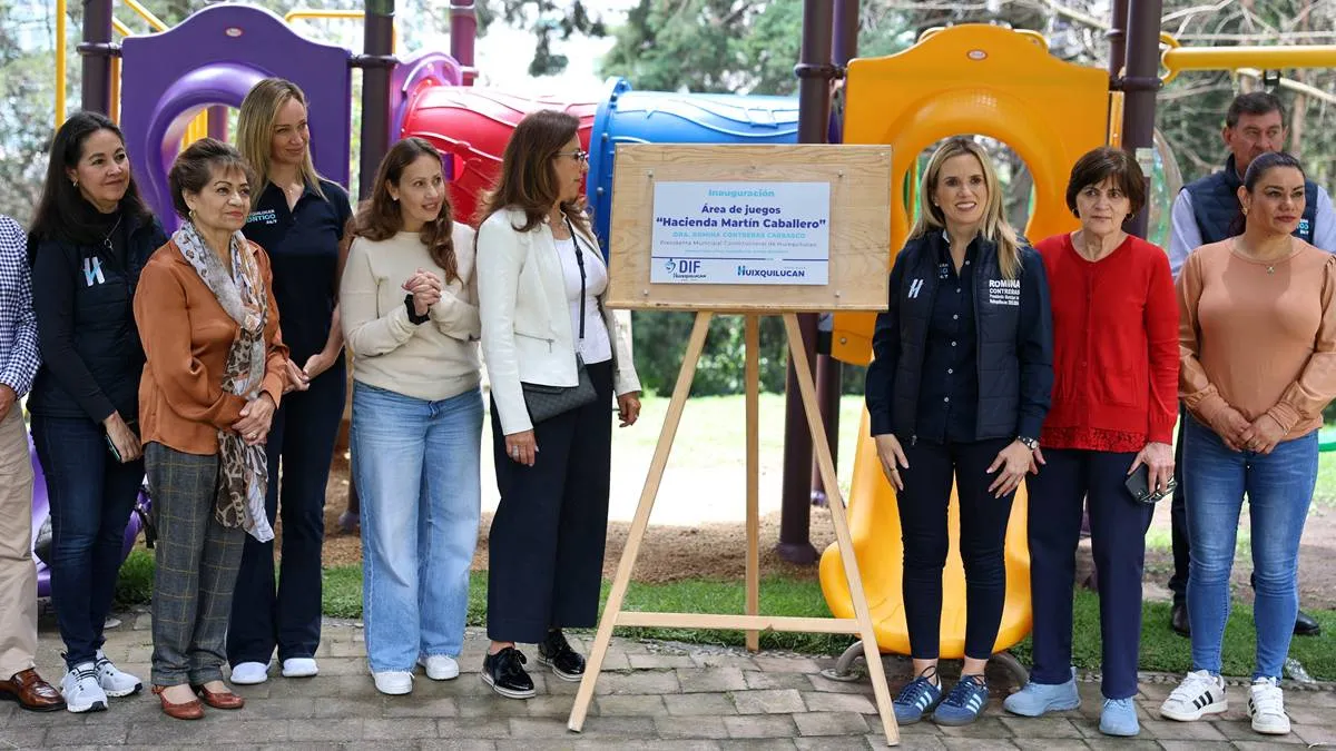 Huixquilucan estrena dos nuevas áreas de juegos infantiles