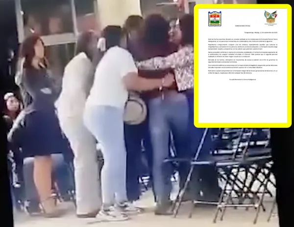 Comunicado oficial de la Normal Sierra Hidalguense sobre agresión en convivio escolar.