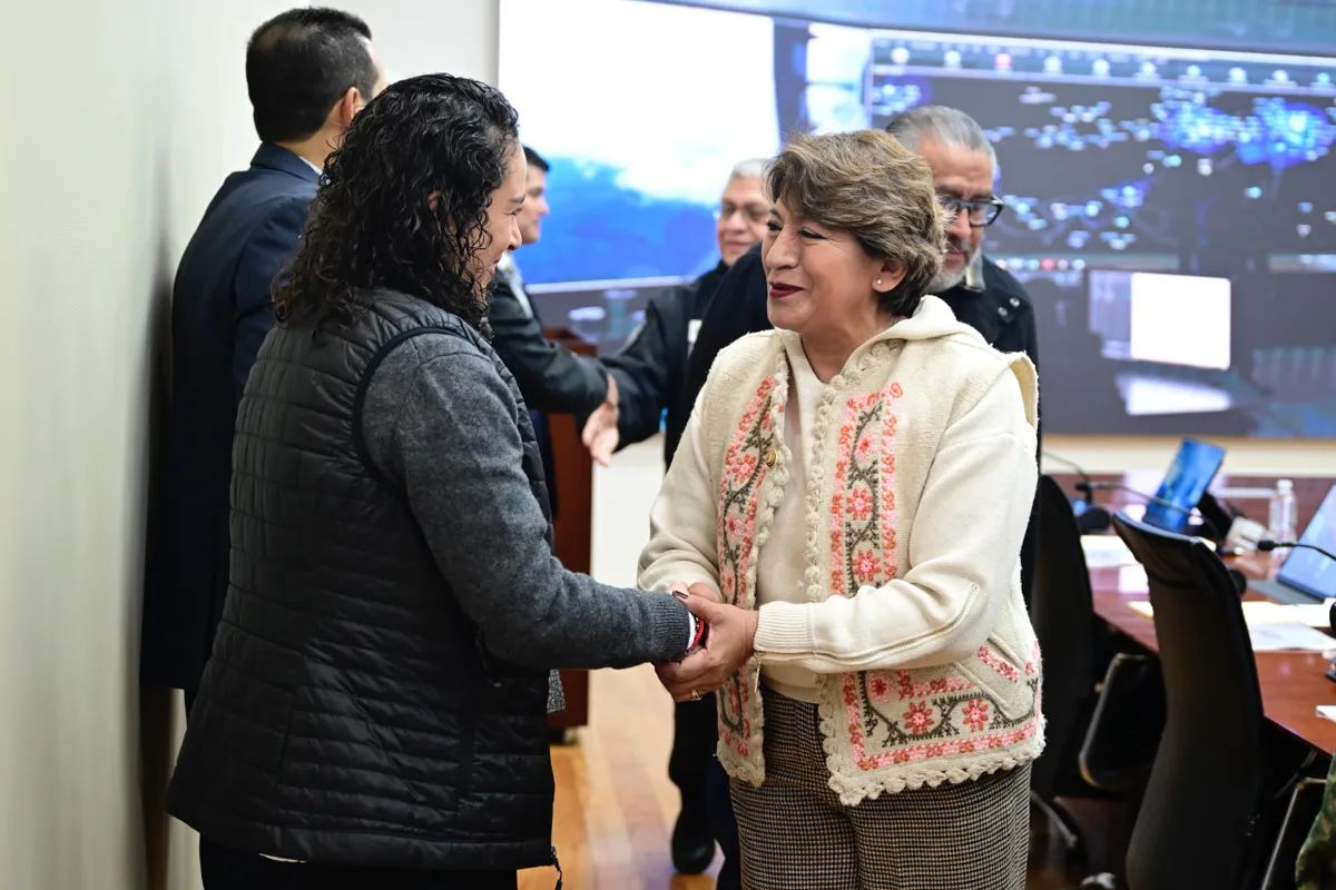 Coordina Delfina Gómez acciones para elección judicial con órganos electorales