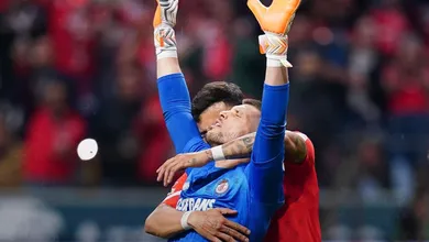 Foto de Tiago Volpi, quien decidió el Toluca vs Santos con un penal.