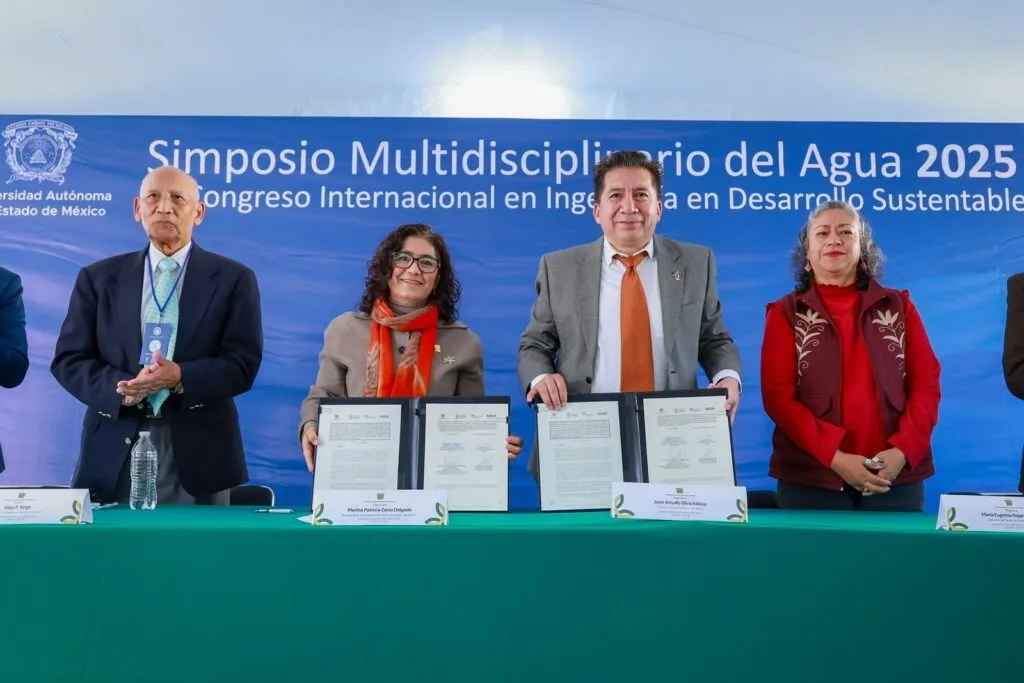 UAEMéx y Secretaría del Agua firman convenio para impulsar la sustentabilidad y la seguridad hídrica en el marco del Simposio Multidisciplinario del Agua 2025