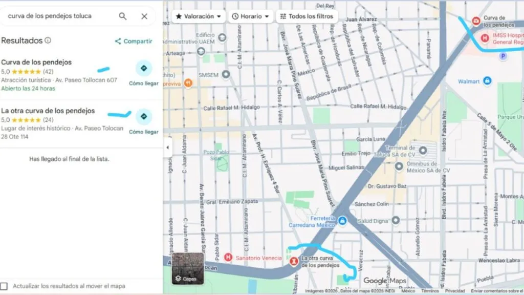 Usuarios de Google Maps bautizan como ‘Curva de los pendejos’ peligrosa zona de Toluca, ¿Sabes cuál es?