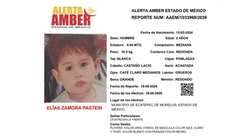 Alerta Amber: Se busca a Elías Zamora Pastein, desaparecido en Ecatepec