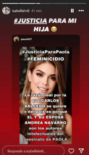 Suegro de Carlos Salcedo fue asesinado; esto se sabe del papá de Andrea Navarro, su esposa