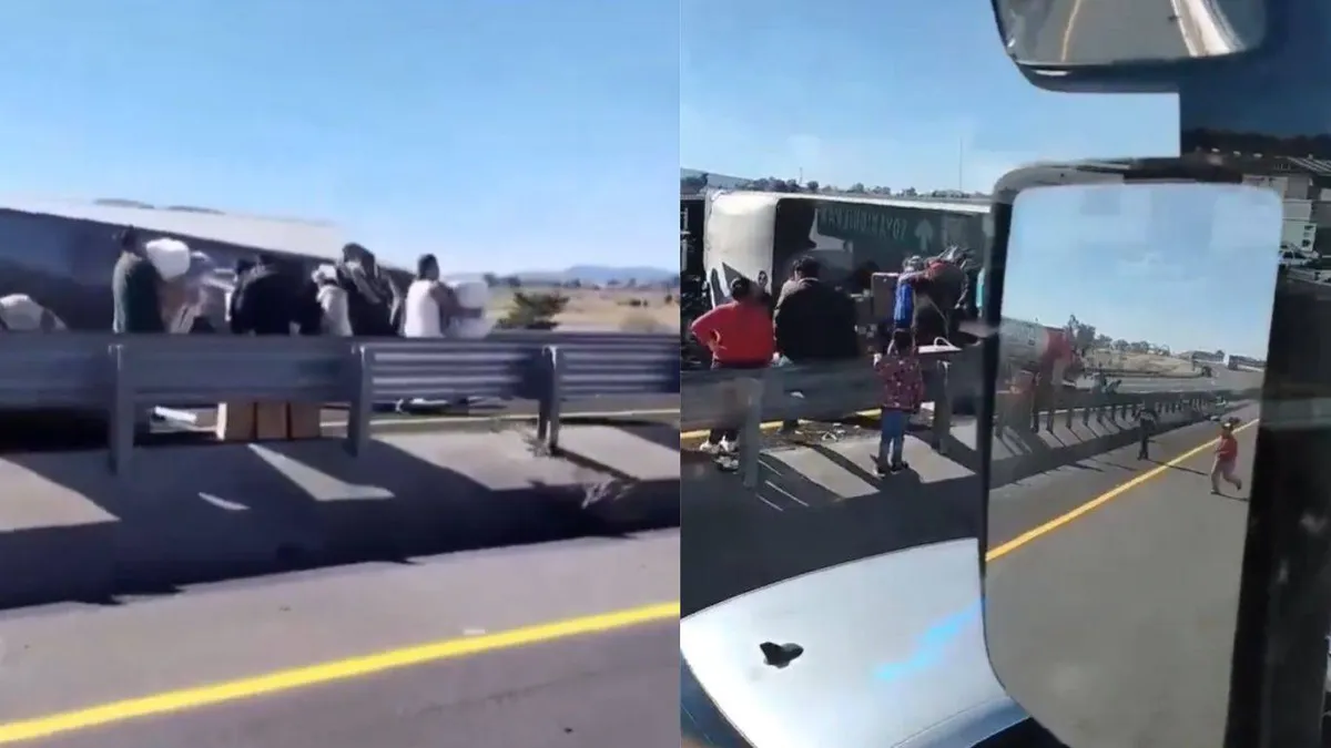 Jilotepec: Roban mercancía durante accidente en carretera