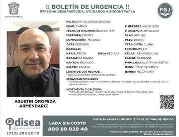 Emiten fichas Odisea de comisario de Temascalcingo y escolta tras levantón en Acambay