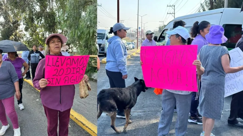 Vecinos bloquean la carretera Chalco-Mixquic para exigir agua