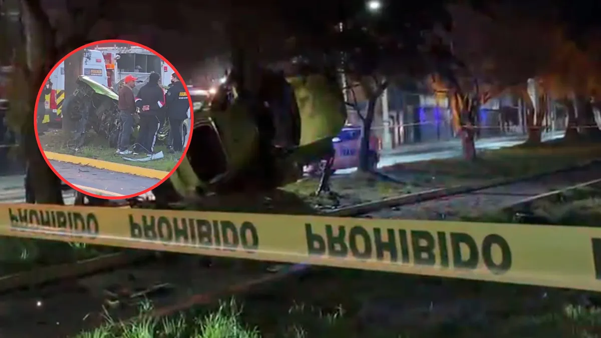 Camioneta se parte tras brutal choque en Paseo Tollocan; dos fallecidos