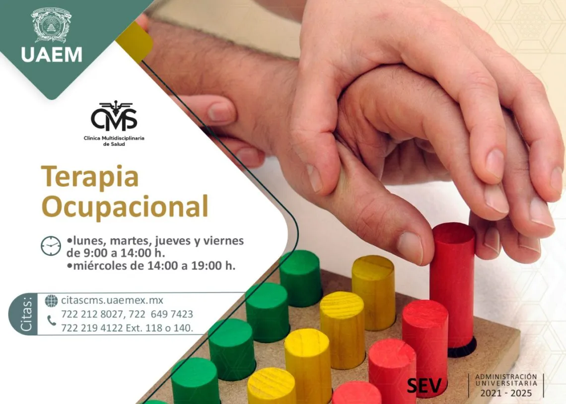 Clínica Multidisciplinaria de Salud de la UAEMéx ofrece Terapia Ocupacional