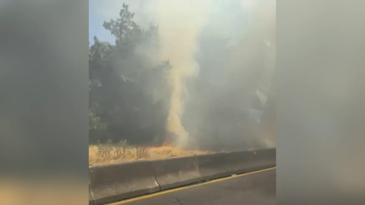 Incendio de pastizales en la México- Toluca [VIDEO]