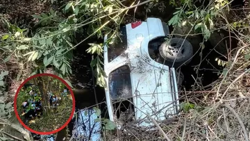Volcadura en el Ahuehuete en Ocuilan deja 10 lesionados