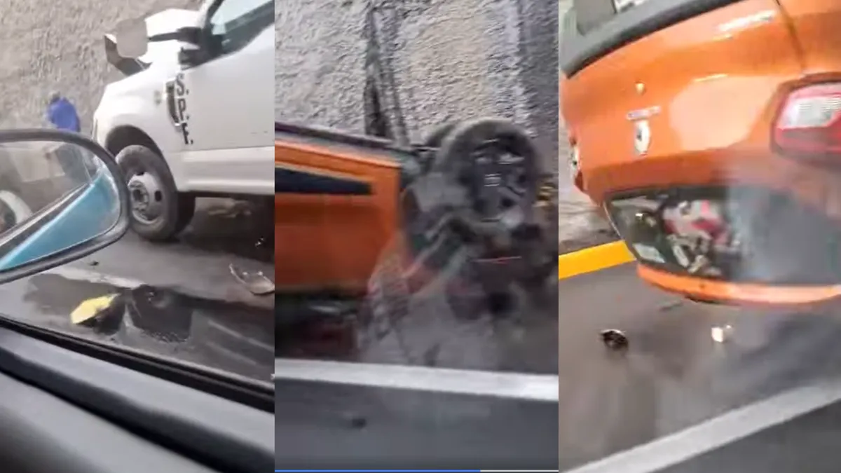 [VIDEO] Volcadura provoca caos vial en avenida Las Torres en Toluca
