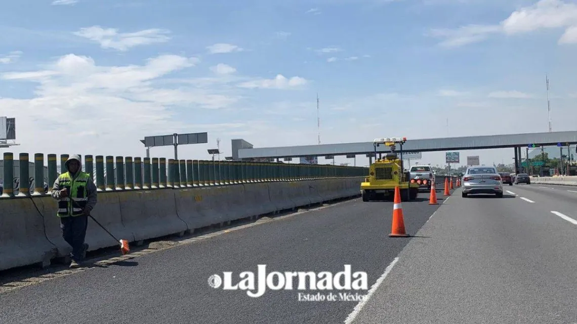 Circulación en la México-Pachuca presenta atraso por obras de rehabilitación