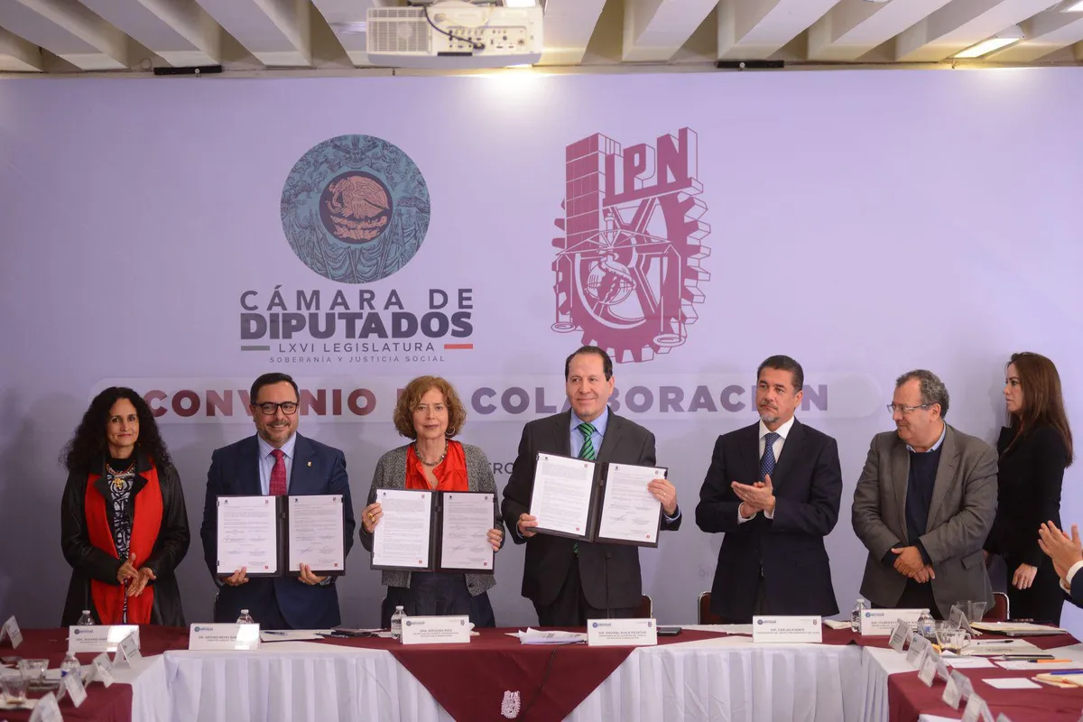 Atestigua Secretaria de Ciencia firma de convenio de colaboración entre cámara de diputados en IPN