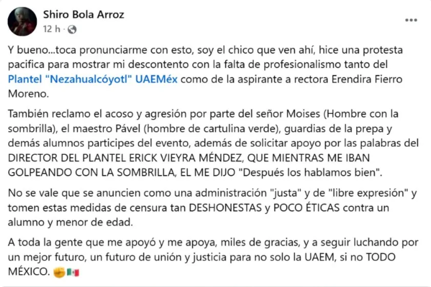 Prepa 2: Estudiante es agredido y acosado por maestros en la UAEMéx [VIDEO]