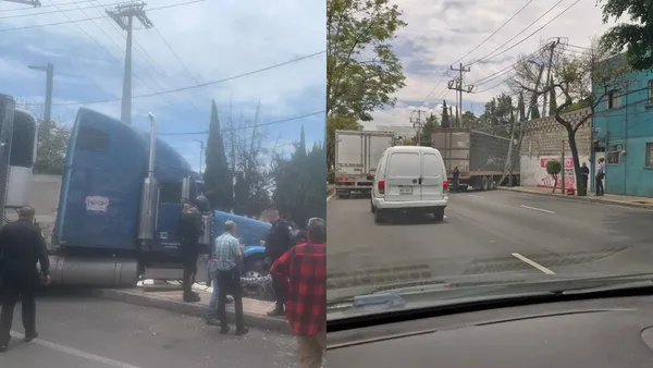Tráiler choca en av. Constituyentes, Alcaldía Miguel Hidalgo