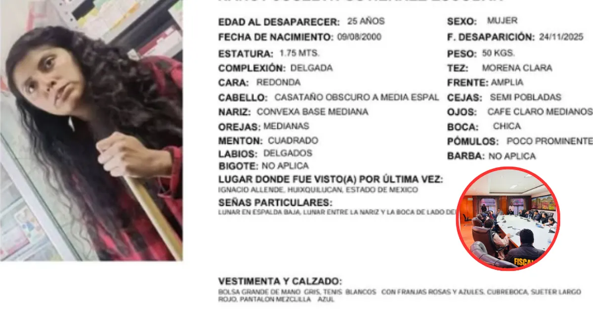 Huixquilucan detalla acciones en la búsqueda de Nancy Joselyn Gutiérrez, joven de 25 años desaparecida