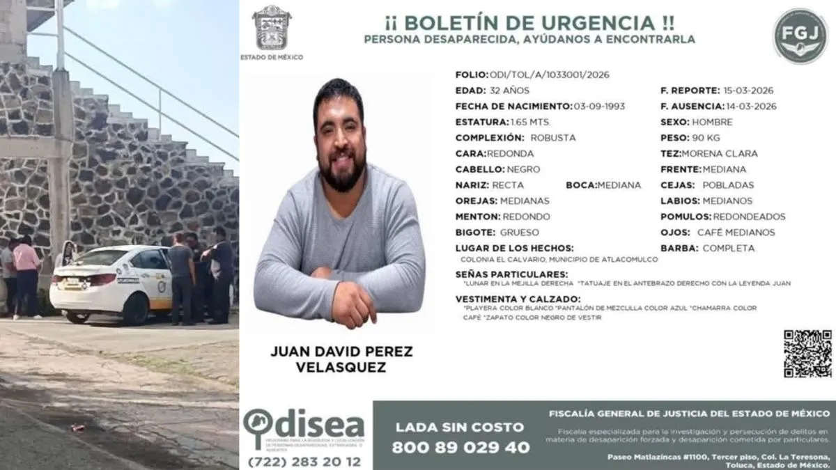 Encuentran taxi abandonado en Jocotitlán; el chofer fue reportado como desaparecido en Atlacomulco