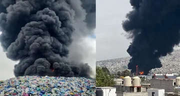 Valle de Chalco: Arde recicladora de PET