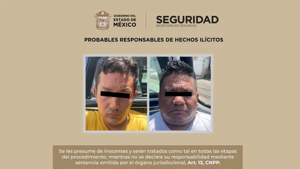 Autoridades detienen a dos posibles agresores de un elemento de Chalco