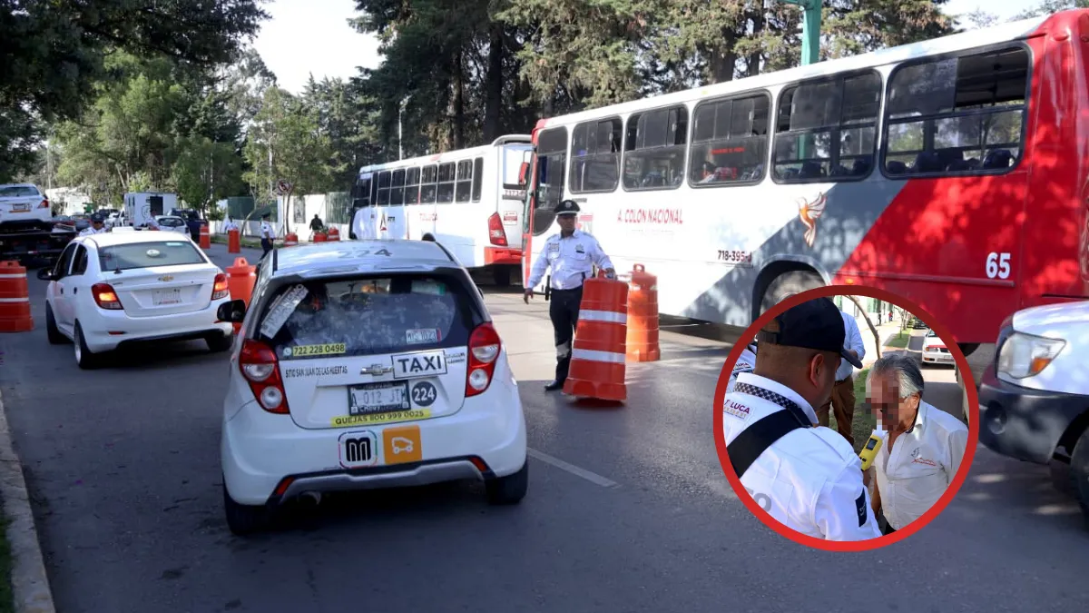 Cuatro taxistas son sancionados por Operativo Pasajero Seguro en Toluca