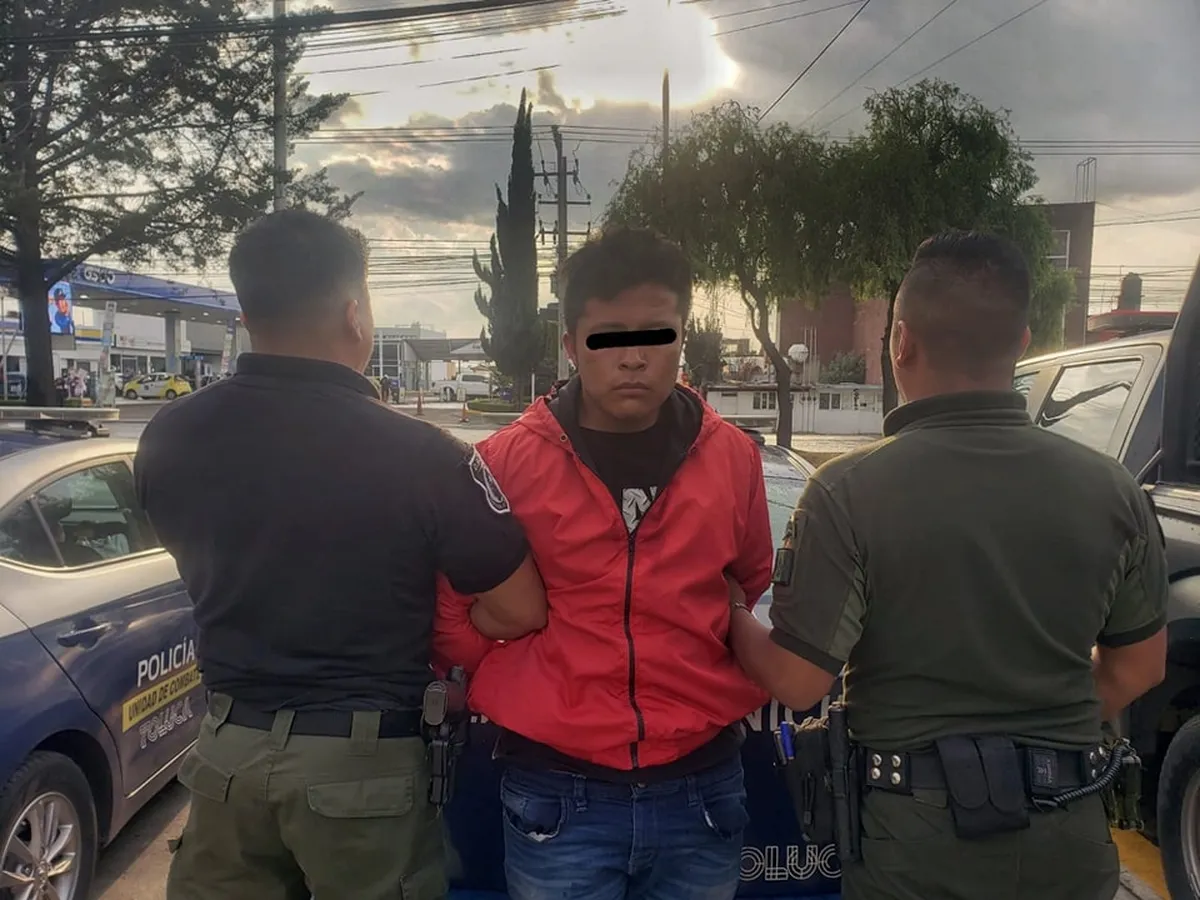 Toluca: Capturan a ladrón armado en San Pedro Totoltepec