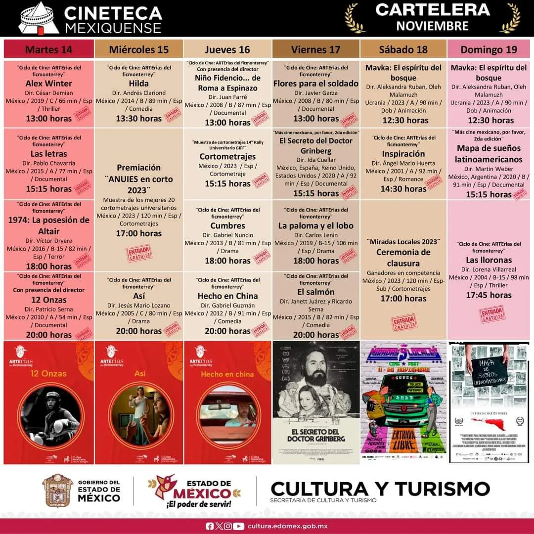 “Arterias”, una parte del Festival de Cine de Monterrey en el Edomex