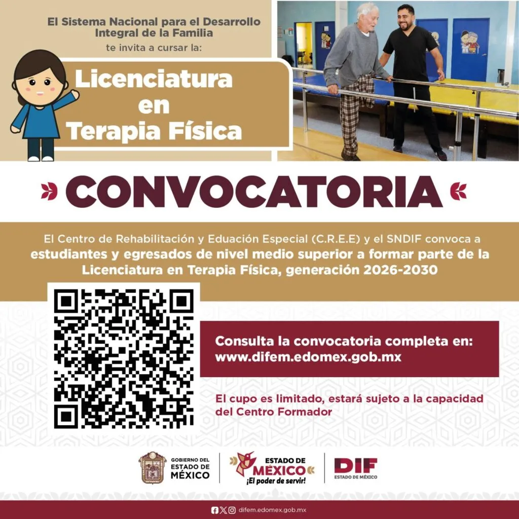 Estudia la Licenciatura en Terapia Física en el CREE Toluca