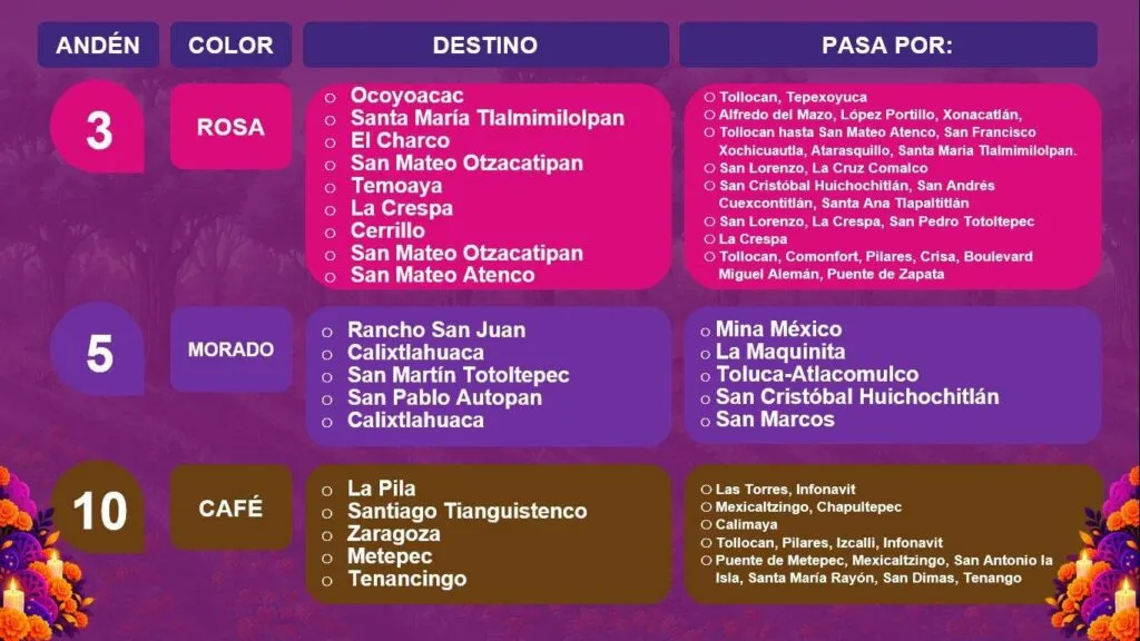 Rutas para regresar a casa después de los conciertos del Alfeñique