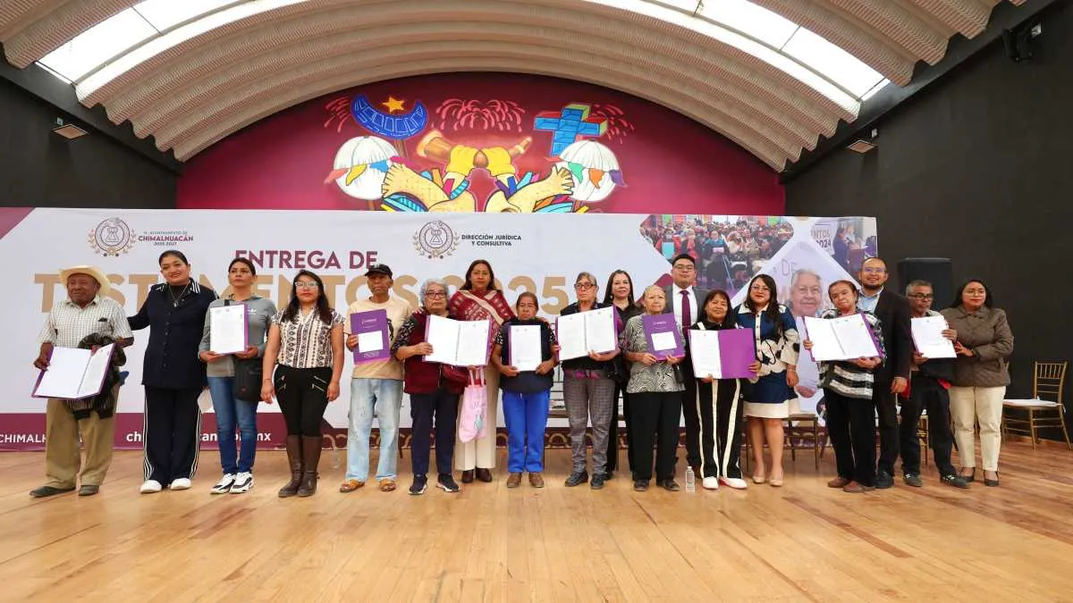 Más de 550 familias de Chimalhuacán reciben testamento